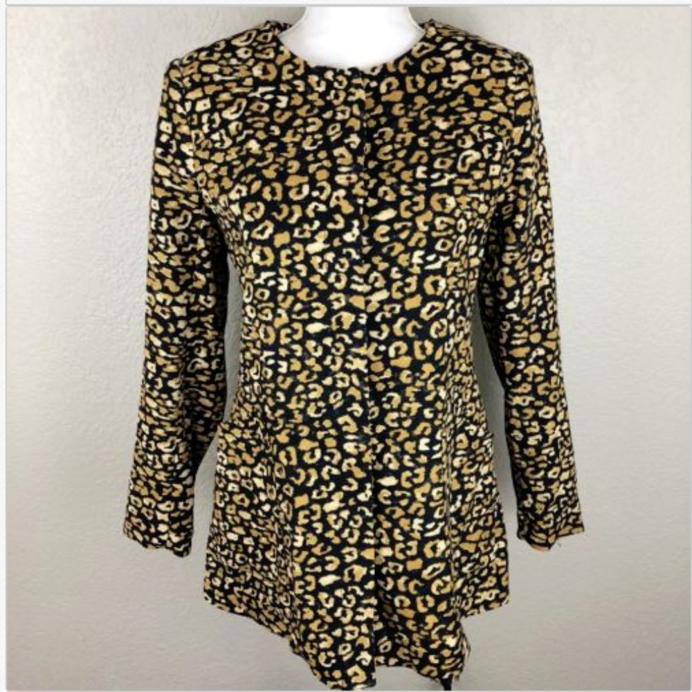 Who What Wear Cheetah Animal Print Coat Jacket
